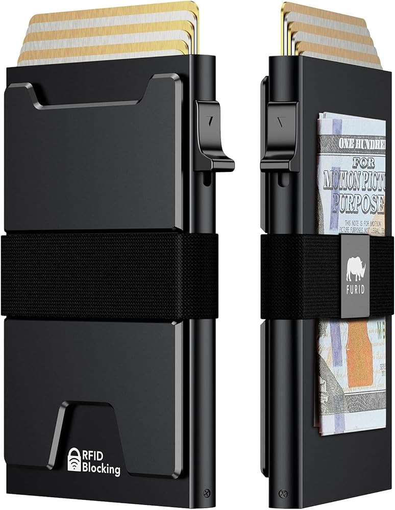 furid Smart Card Wallet for Men Slim: Minimalist Wallet For Men - RFID Blocking Pop Up Front Pock... | Amazon (US)