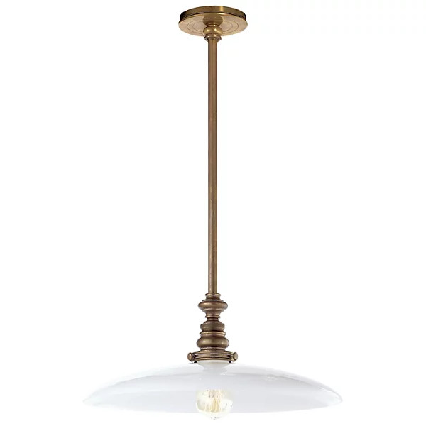 Boston Large White Dish Pendant | Lumens