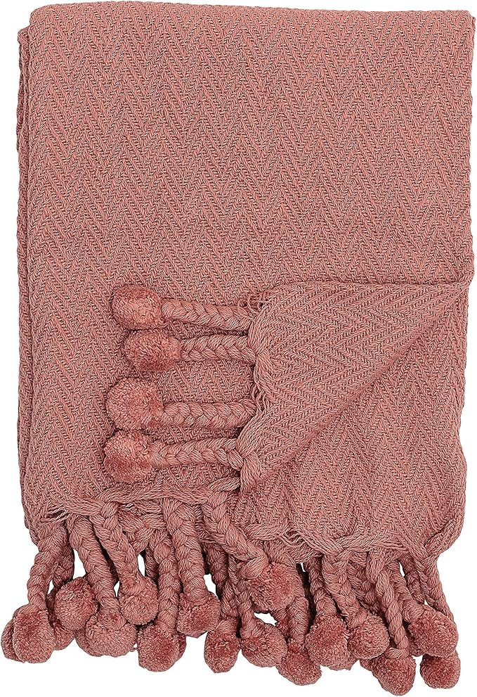 Bloomingville A82043359 Throw Pom Pom, Orange | Amazon (US)