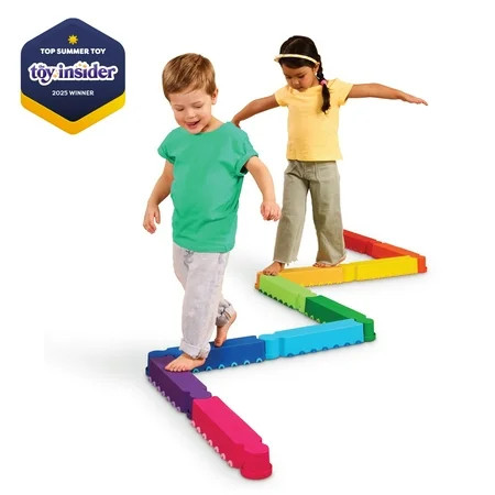Battat Rainbow Ridge Balance Beams Active Playset with 10 Plastic Pcs, Toddler and Preschool Toys | Walmart (US)