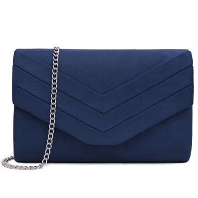 Clutch Purse for Women, Suede Envelope Evening Purses Crossbody Shoulder Clutch Bag (Navy Blue) | Target