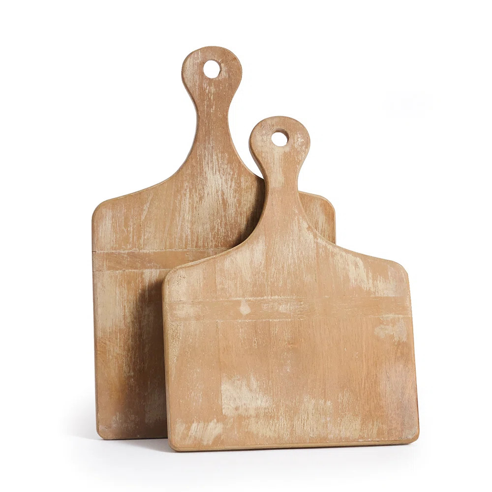 Jana Rubberwood Cutting Board Set (Set of 2) | Wayfair North America