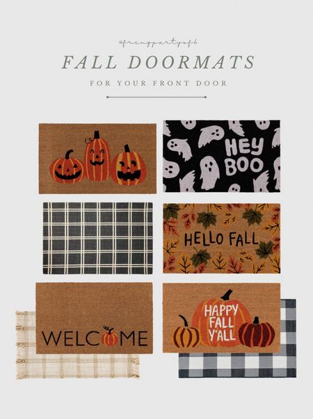 New fall and Halloween doormats 👻🎃 front door, plaid rug, accent rug

#LTKSeasonal #LTKfindsunder50 #LTKhome