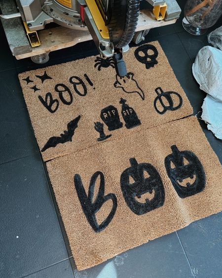 Our Halloween doormats this season! They are so freaking adorable 😍👻🕷️ had to share now since we aren’t decorating until after vacation! 

Doormats, shop local, shop small, small shop, welcome mat, boo welcome mat, boo doormat, ghost doormat, Halloween doormat 

#LTKhome #LTKHalloween #LTKSeasonal