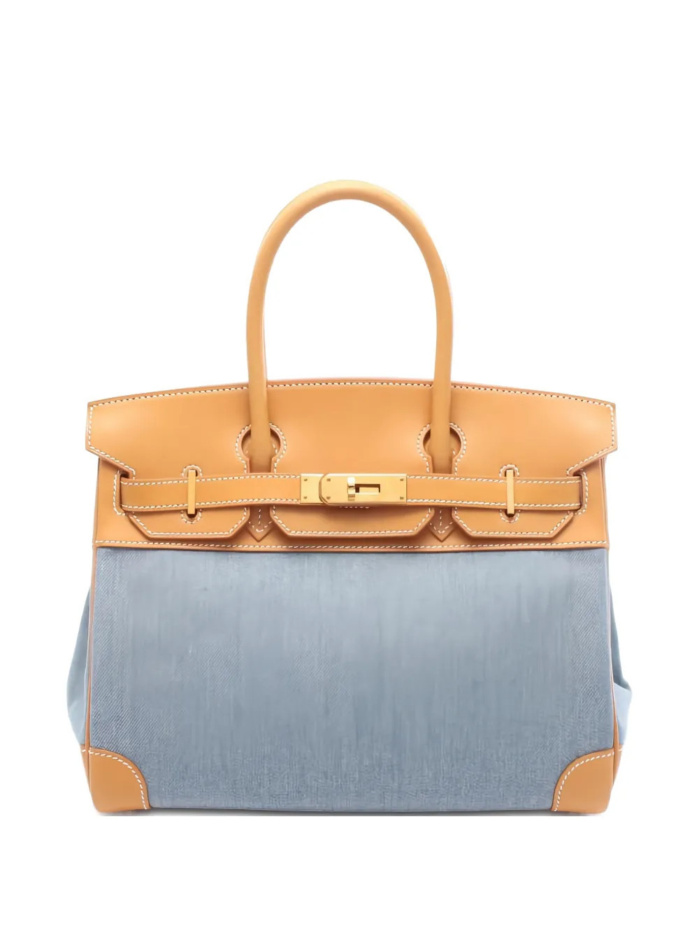 Hermès Pre-Owned 2005 30 Birkin leather tote bag - Blue | Farfetch Global