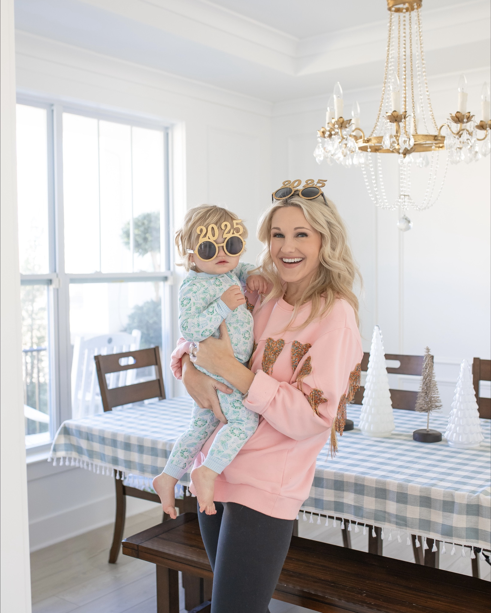 Happy new year!
Cecil and loud blue and green christmas pajamas on sale
Queen of sparkles heart fringe sweatshirt
Grandmillenial dining room
Gingham tablecloth
Gold chandelier
Crystal chandelier



#LTKFindsUnder50 #LTKBaby #LTKFindsUnder100