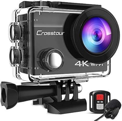 Crosstour CT8500 4K 20MP Action Camera External Microphone PC Webcam WiFi Vlogging Camera EIS Und... | Amazon (US)