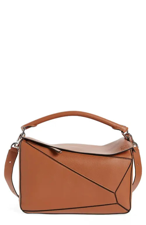 Loewe Large Puzzle Leather Shoulder Bag in Tan at Nordstrom | Nordstrom