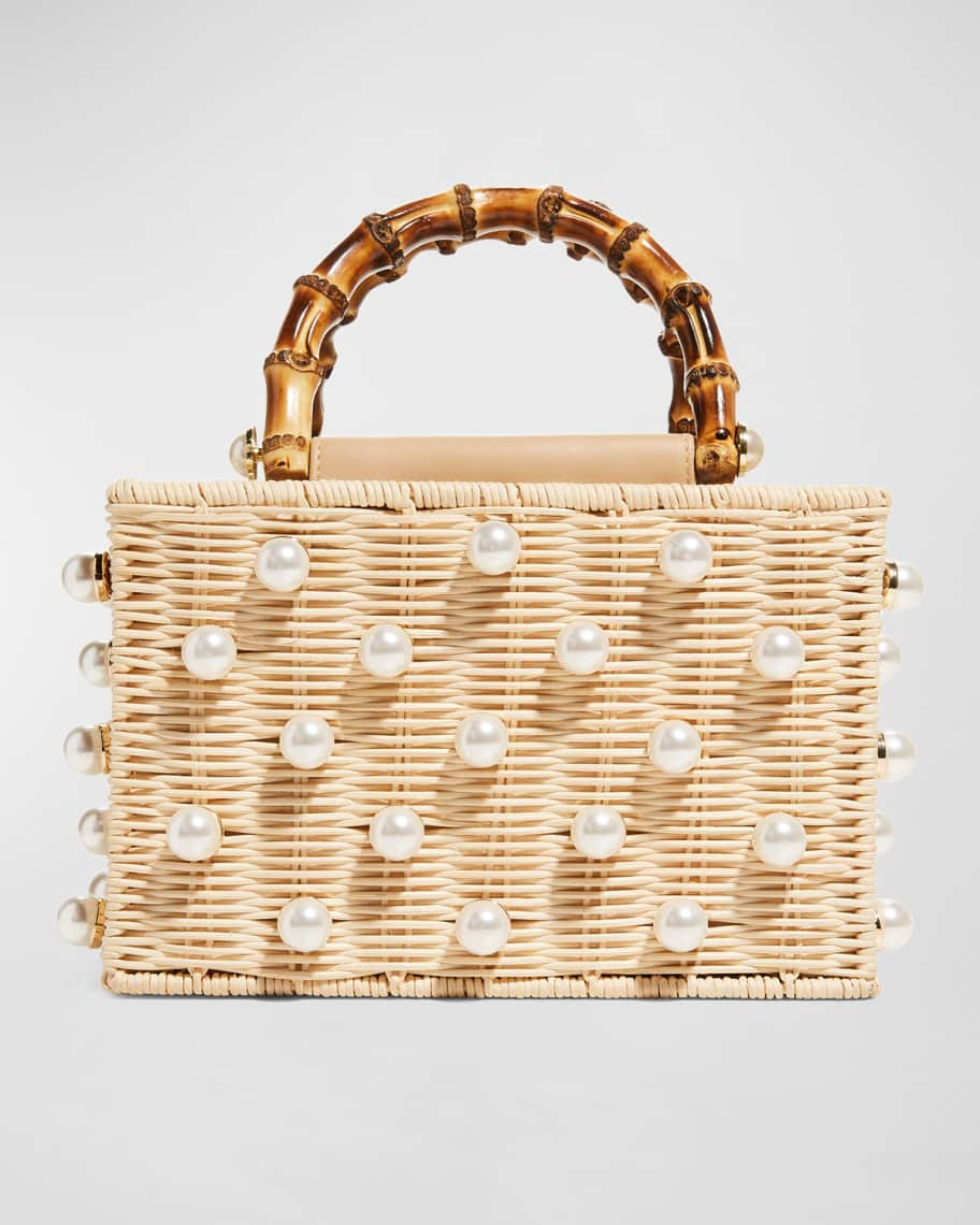 BTB Los AngelesChloe Pearl Beaded Top-Handle Box Bag | Neiman Marcus