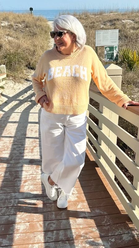 The perfect spring sweater for a day at the beach or anywhere!   The color is just peachy🍑 Similar sweaters linked!

#LTKstyletip #LTKfindsunder100 #LTKSeasonal