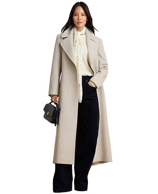 Women's Long Belted Wrap Coat | Macy's
