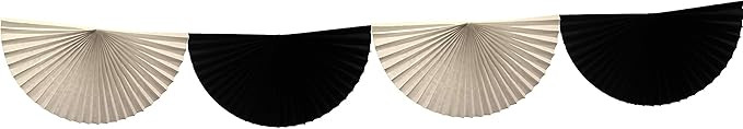 Black and White 10 Foot Spanning Tissue Paper Bunting Garland (Solid Black and White Scallops), O... | Amazon (US)