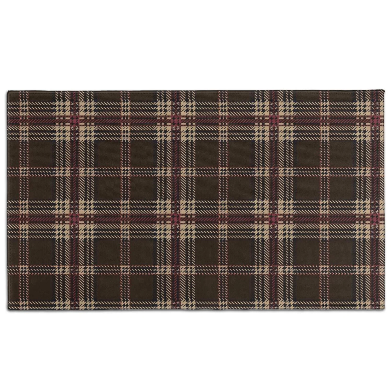 Brown Beige Checkerboard Checkered Pattern Door Rugs,Washable Non Slip Door Mats Indoor,Decorativ... | Walmart (US)