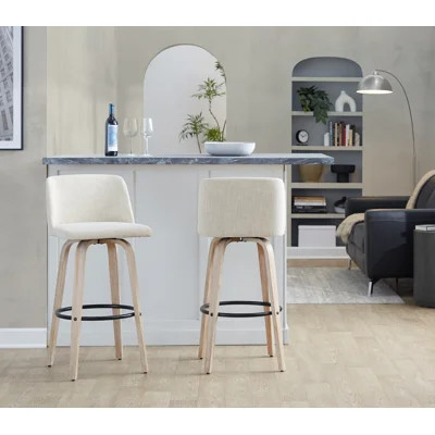 Swivel Upholstered Counter Stool | Wayfair North America