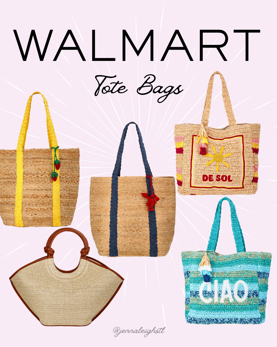 These Walmart tote bags are giving all the beach vacation vibes. Fun and affordable picks for pool days, travel, and everyday summer outings. 

 #LTKSeasonal #LTKFindsUnder50 #LTKTravel