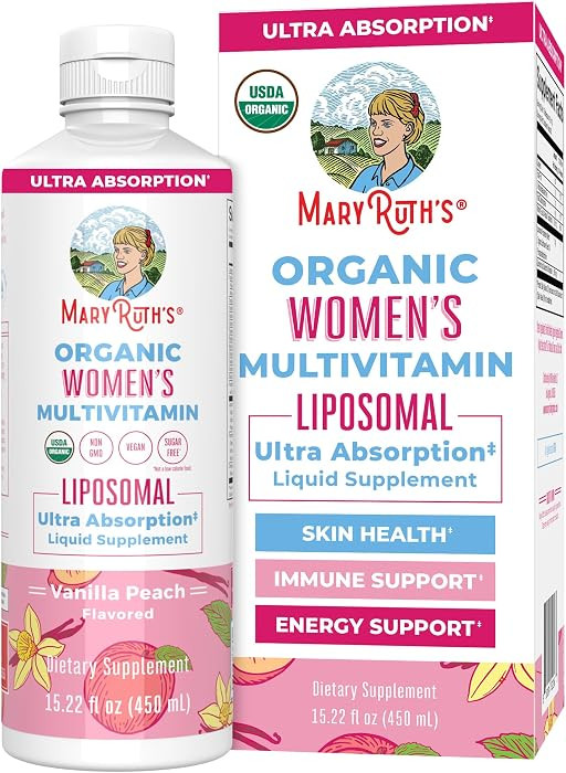 MaryRuth\u2019s Organic Women\u2019s Multivitamin Liposomal| Sugar Free Womens Multivitamin | Liq... | Amazon (US)