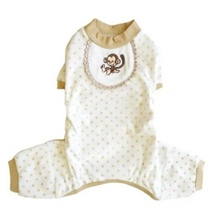 Pooch Outfitters Monkey Pajama - Beige - Extra Small | Walmart (US)