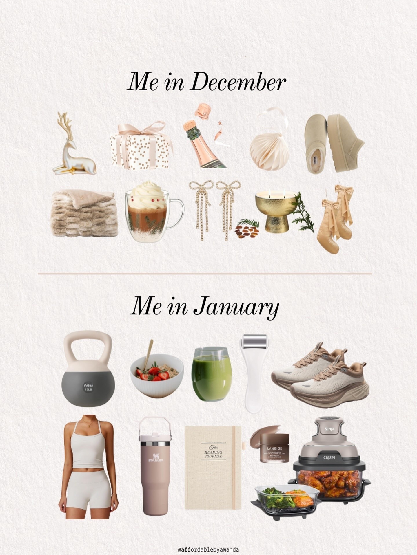 December energy walked so January mindset could run ✨ fresh start, soft reset, better habits. 💪🏻🤍