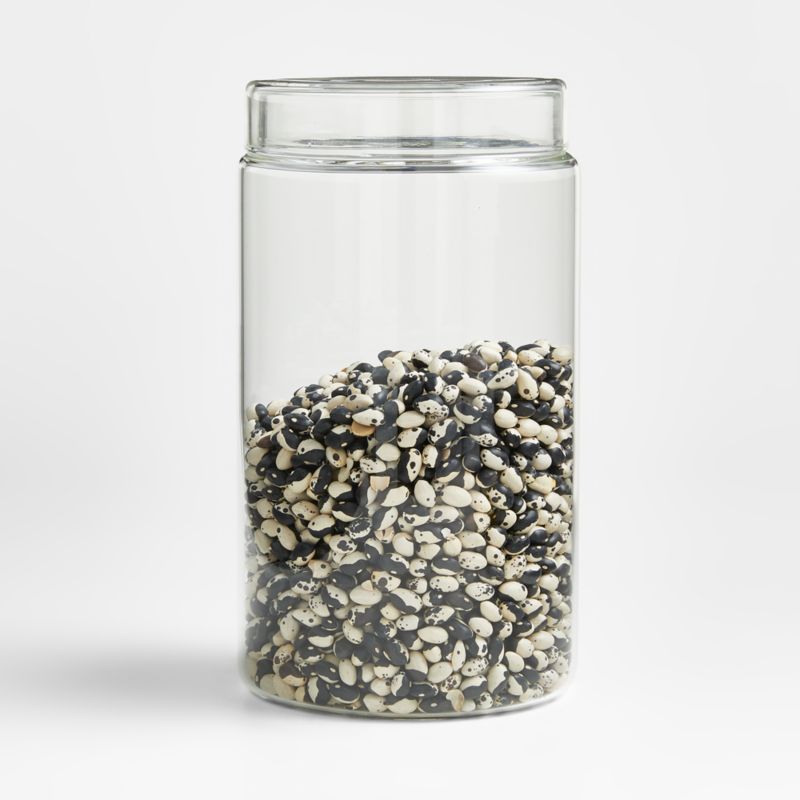 Meline Large Glass Canister with Lid + Reviews | Crate & Barrel | Crate & Barrel