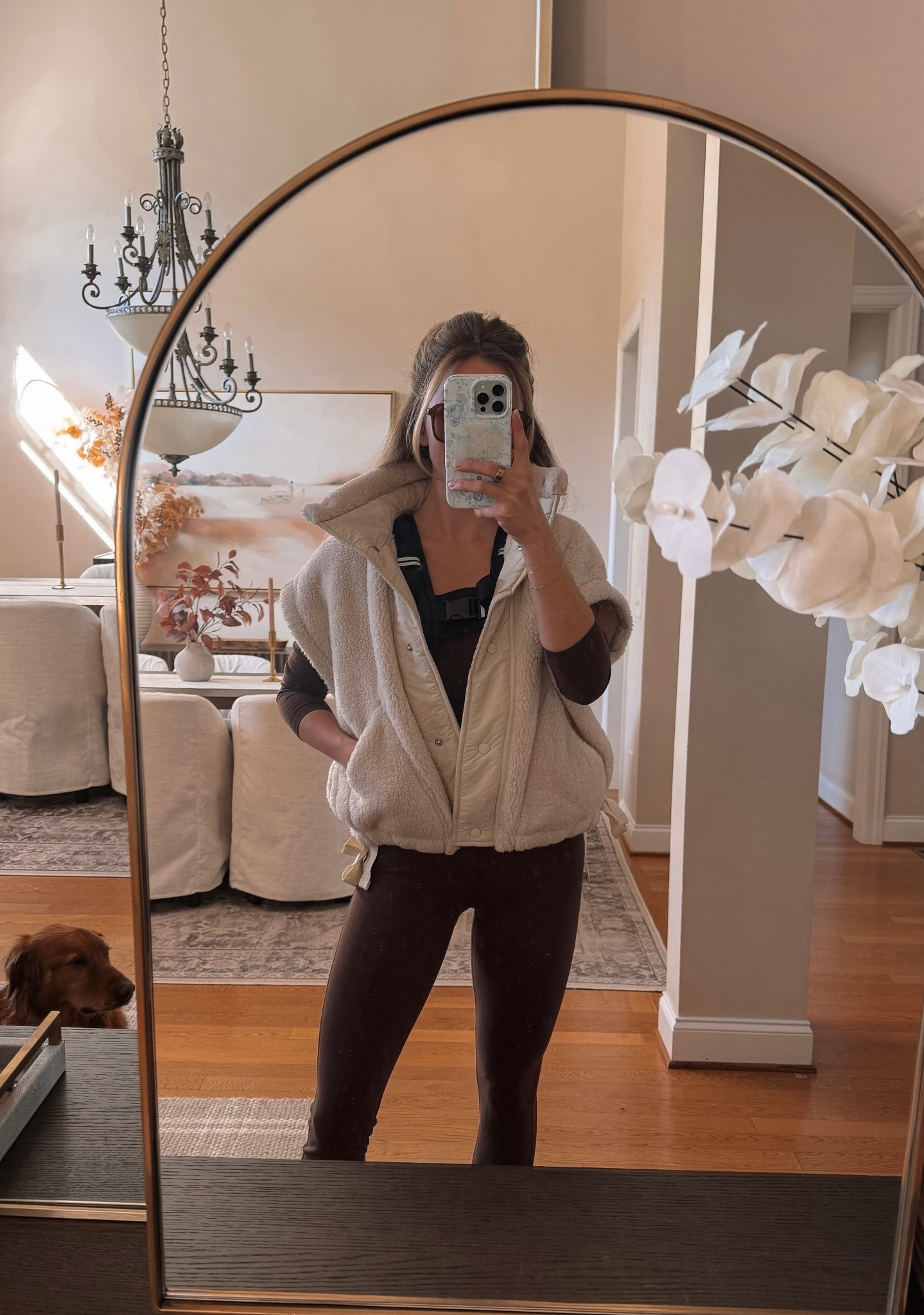 Bundled up for a chilly morning walk ☁️ Wearing my favorite sherpa vest layered over brown leggings and a long sleeve — the perfect casual winter outfit that’s warm but not bulky. This neutral athleisure look is ideal for morning walks, running errands, or cozy travel days. If you’ve been looking for a winter sherpa vest outfit idea, this one is such a staple!

sherpa vest outfit, winter athleisure outfit, casual walking outfit, cozy neutral outfit, cold weather layers, winter outfit idea, walk outfit for women, sherpa puffer vest, fall and winter outfits, neutral winter fa

#LTKfitnessgoals #LTKmorningroutine #LTKootd