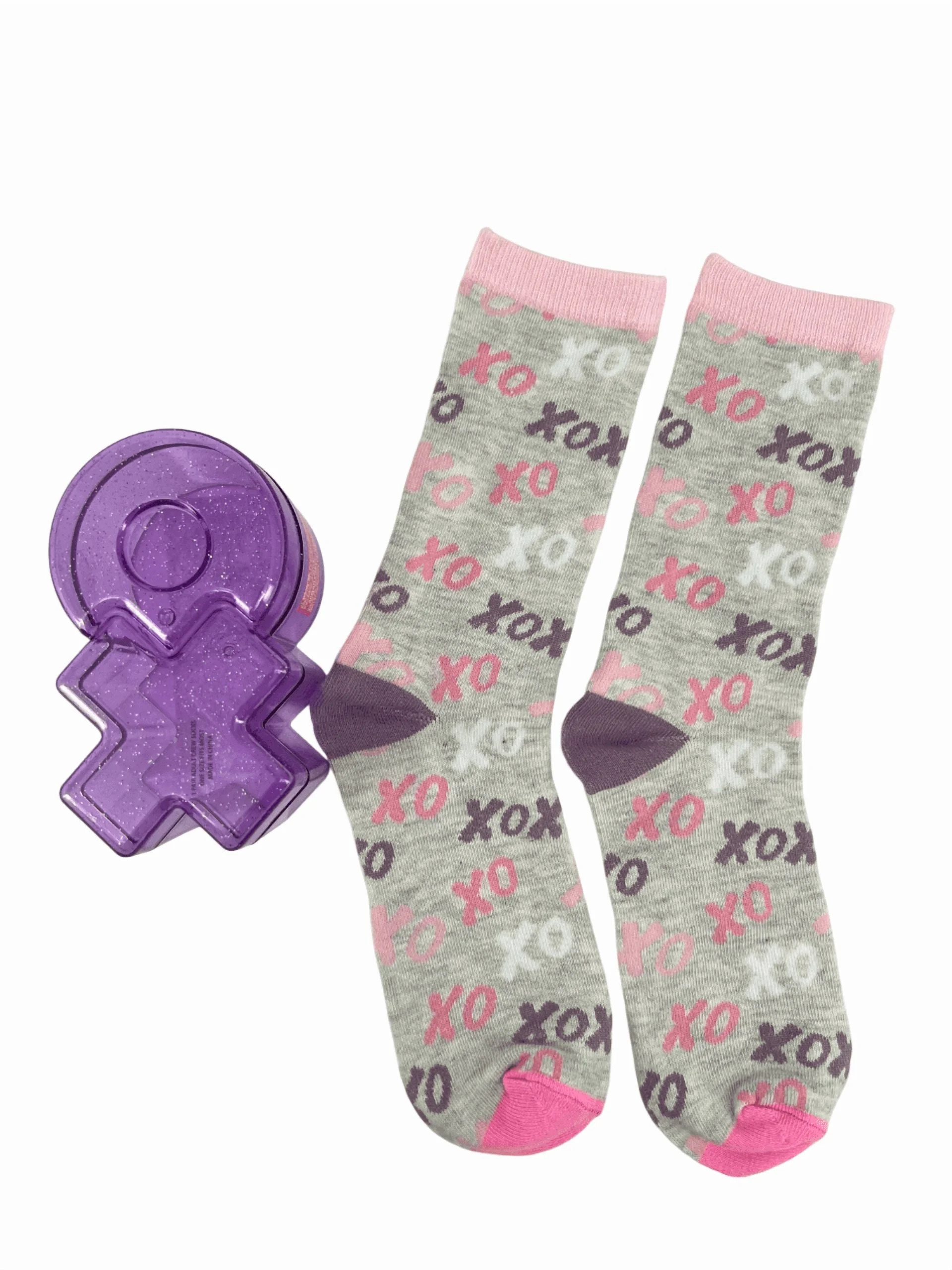 XOXO Crew Socks in XOXO Container, Multicolor, One Size Fits Most, Valentine's Day by Way To Cele... | Walmart (US)
