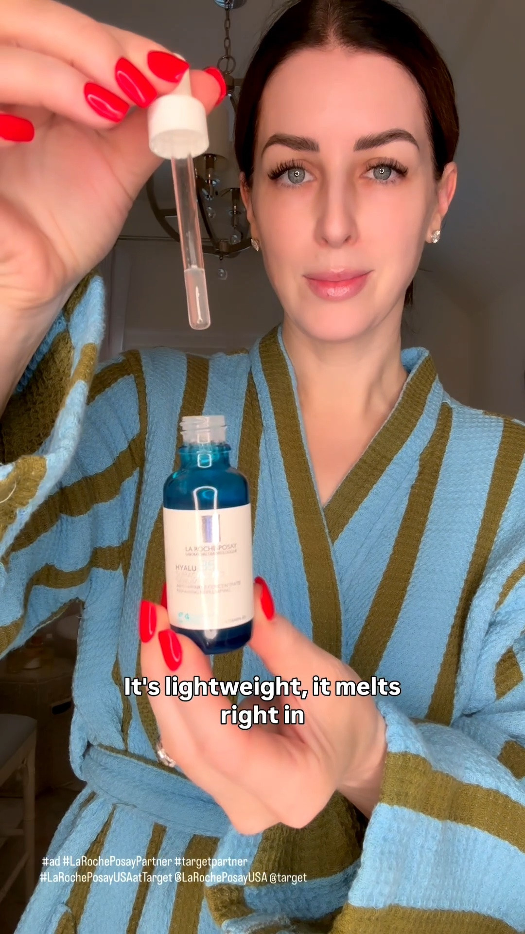 #ad #LaRochePosayPartner — comment SKIN to get these sent to your DMs

Sharing my favorite La Roche-Posay finds from @target — because let's be honest, we are all headed there anyways, so this feels almost too convenient.

This is the part of my routine where I focus on hydration and that lit-from-within glow — the kind that gives you a genuinely youthful look. Four products, each one earning its spot.

Hyalu B5 Serum — lightweight, fast-absorbing, and the first step to twenty-four hours of hydration before anything else goes on.

Mela B3 Double Dose — my pick for age and sun spots, stubborn dark spots, and loss of firmness. It promotes surface cell turnover and delivers twenty-four hour hydration, clinically shown to fade the look of age spots by thirty percent.

Hyalu B5 Eye Serum — two types of hyaluronic acid to re-plump the look of wrinkles and correct dark circles, with a built-in massage roller for an instant cooling effect.

Hyalu B5 Cream — three types of hyaluronic acid to intensify hydration while restoring and strengthening the skin barrier. I take this down my neck and décolleté, not just my face.

Recommended by over 100,000 dermatologists worldwide — and all from Target.

#targetpartner #LaRochePosayUSAatTarget @LaRochePosayUSA
@shop.ltk #liketkit 
 

 