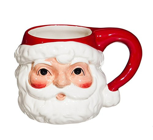 Cypress Home Vintage Santa Ceramic Christmas Mug | 14 ounces | Coffee Cup for Coffee, Tea, Hot Chocolate, and Holiday Gifts Presents | Amazon (US)