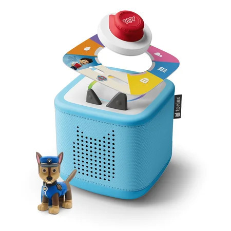 tonies Toniebox 2 Audio Player Full Play Bundle for Kids with Chase, PAW Patrol Adventure Bay Rescue Heroes Tonieplay Game and Controller, Age Group 3+, Sky Blue | Walmart (US)