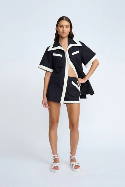 Fay Holiday Shirt - Black Ivory | By Johnny