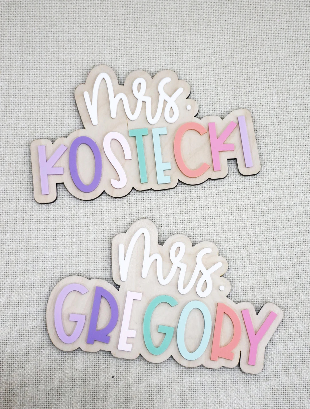 Custom Teacher Name Sign | Personalized Teacher Name Plaque for Desk or Door | Gift for Teacher -... | Etsy (US)