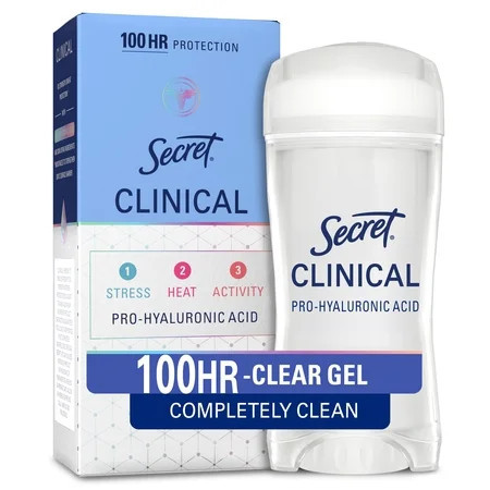 Secret Clinical 100HR Antiperspirant Deodorant, Invisible Solid, Completely Clean, 2.6 oz | Walmart (US)