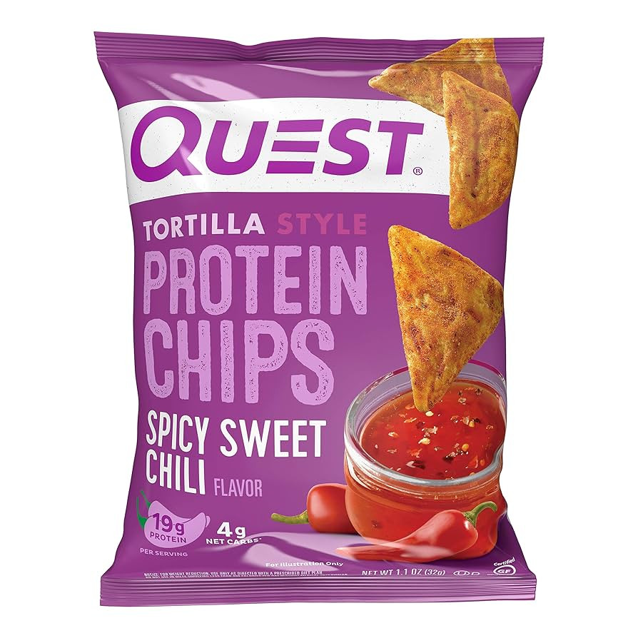 Quest Nutrition Spicy Sweet Chili Tortilla Chip, 19g Protein, 4g Net Carb, Low Carb, Gluten Free,... | Amazon (US)