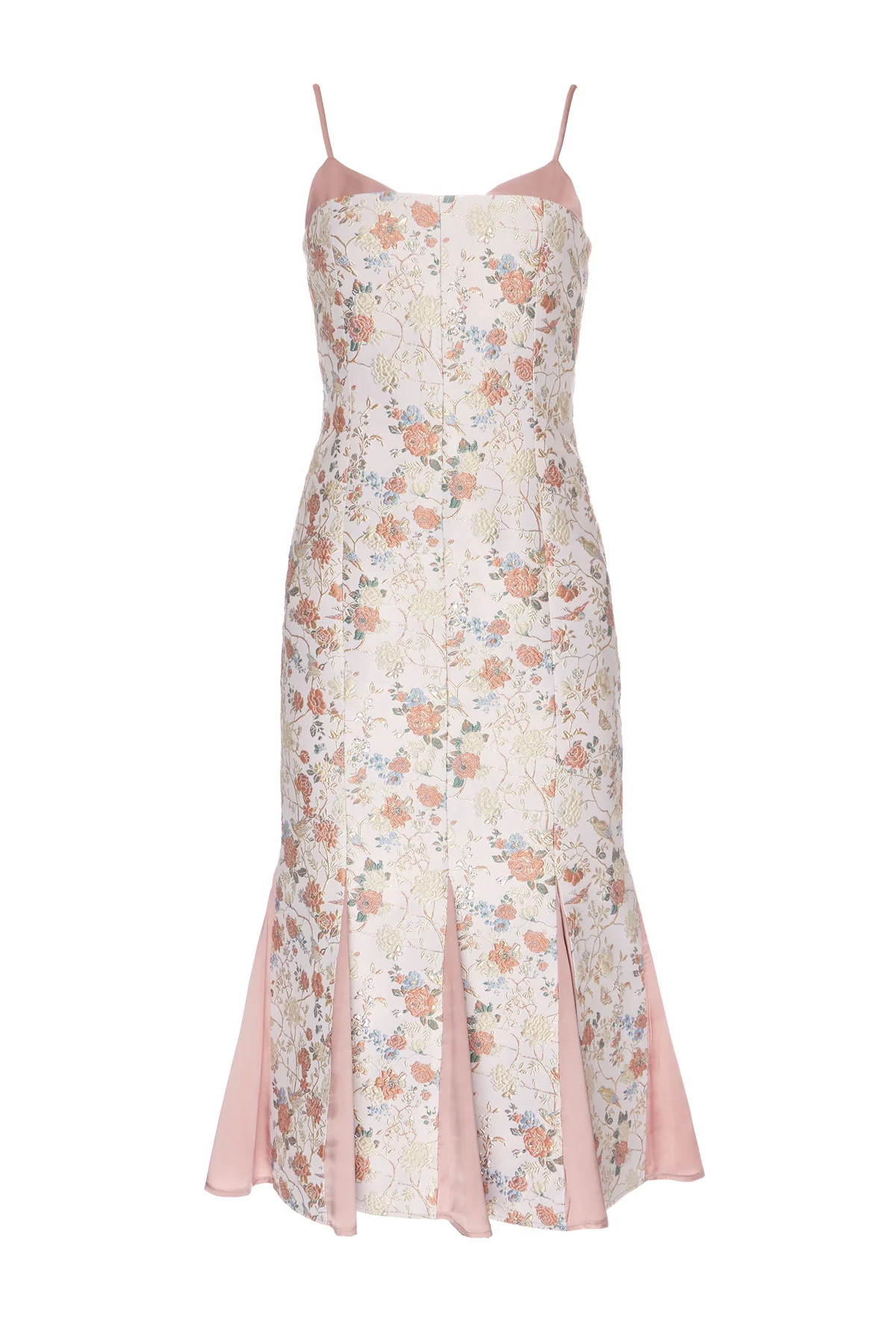 Penny Dress in Blush Floral Brocade | Over The Moon