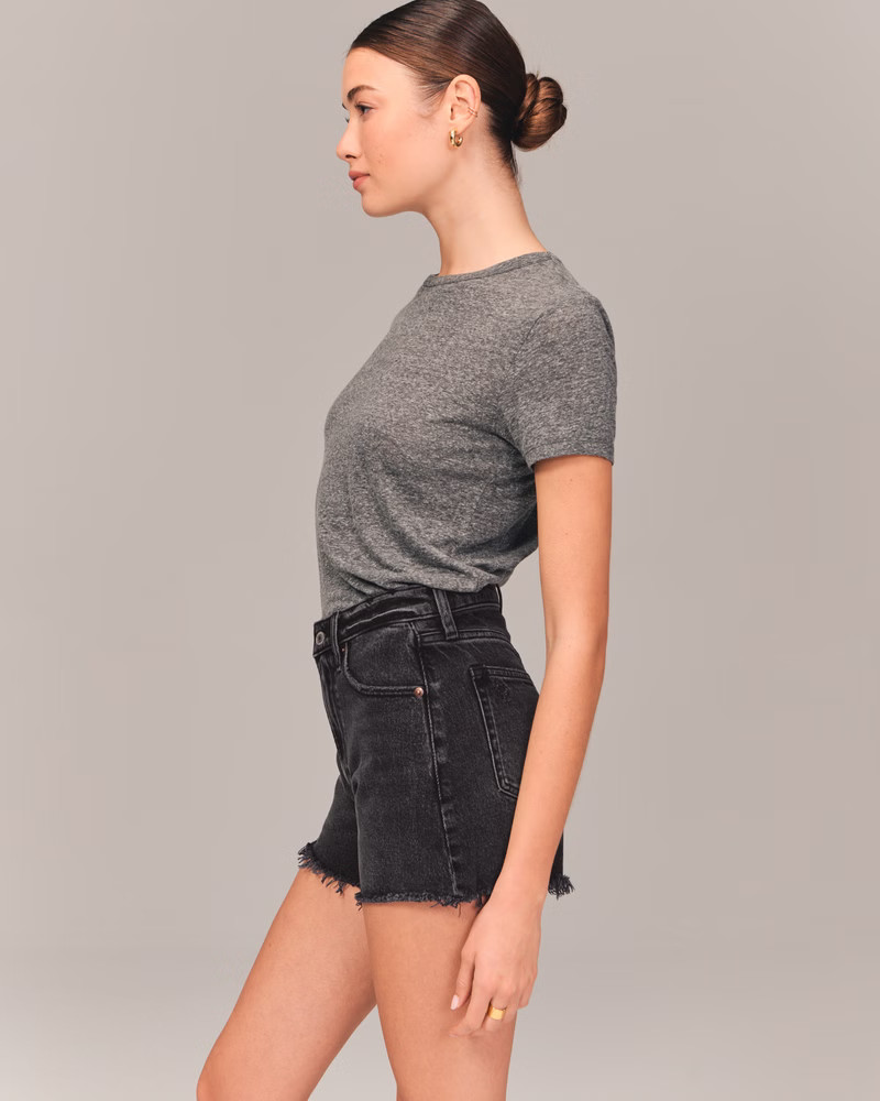 High Rise 90s Cutoff Short | Abercrombie & Fitch (US)
