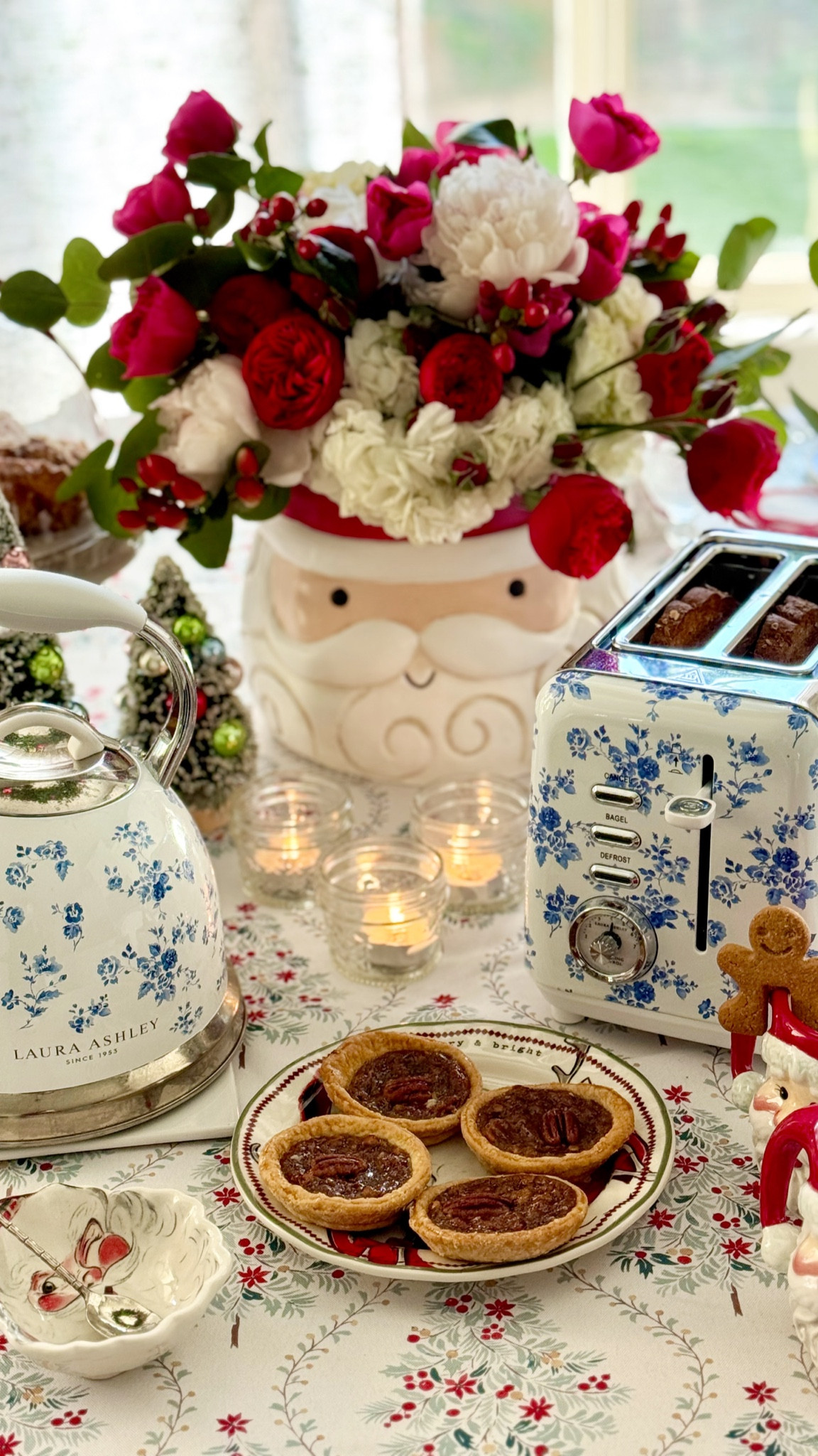 Style + function is a perfect combo! This VQ + Laura Ashley Collection featuring their tea kettle and toaster in the China Rose pattern, make everyday feel like a celebration 🫶💙🤍

@myvqus @lauraashleyusa

Floral tea kettle, floral toaster, Christmas tree tablecloth, holiday decor, Christmas decor 

#LTKHome #LTKSeasonal #LTKHoliday