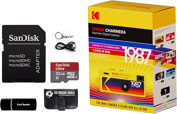 Kodak Charmera Key Chain Digital Camera (Random Style Blind Box) with 32 GB Micro SDHC Card and R... | Amazon (US)