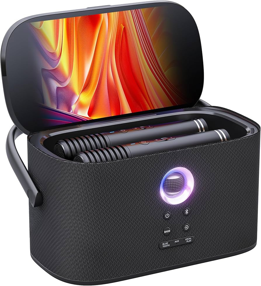 Portable Karaoke Machine for Adults, Built-in Lyrics Display and Screen, 2 Self-Charging Wireless... | Amazon (US)