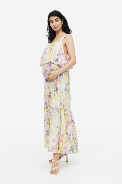 MAMA Flounce-trimmed Nursing Dress | H&M (US + CA)
