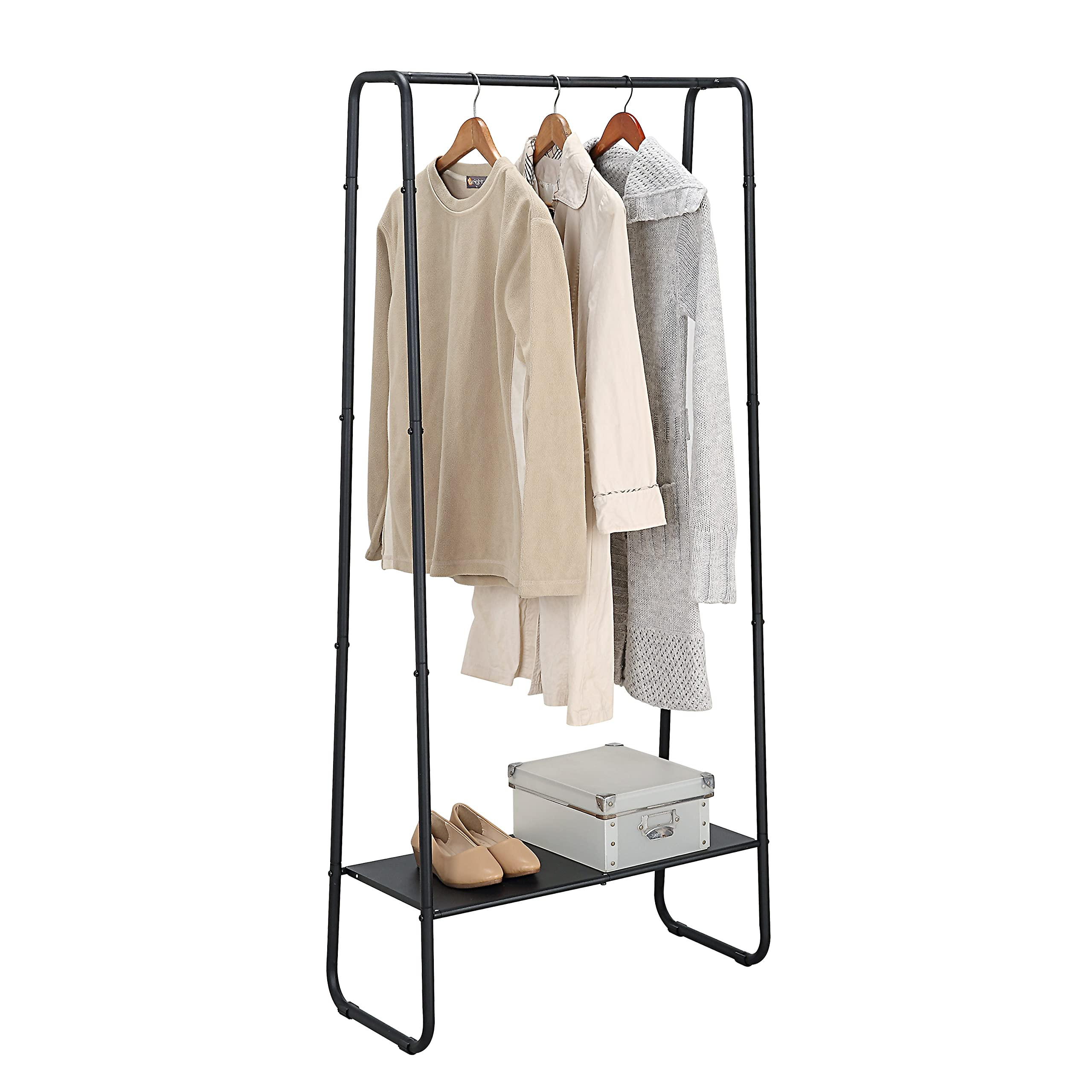 SunnyPoint Freestanding Clothes Garment Rack, Organizer Closet (BLACK) | Amazon (US)