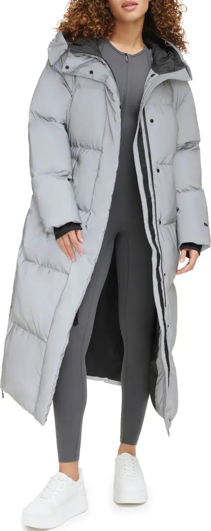 Side Zip Hooded Maxi Puffer Jacket | Nordstrom