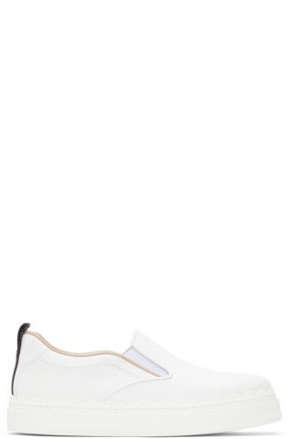 White Lauren Slip-On Sneakers | SSENSE