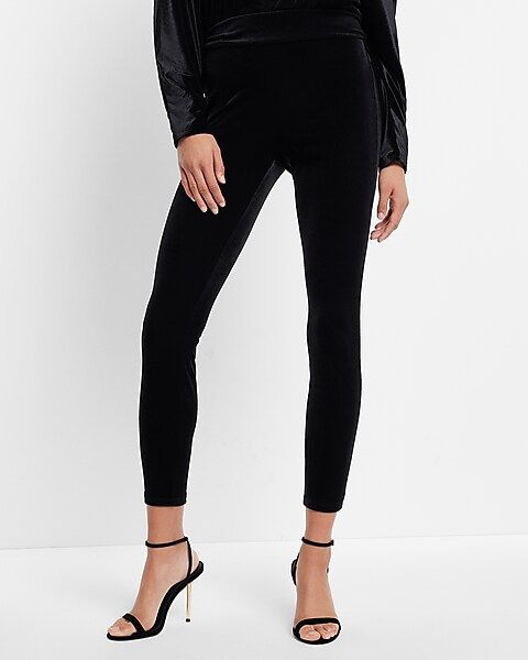 Super High Waisted Velvet Leggings | Express