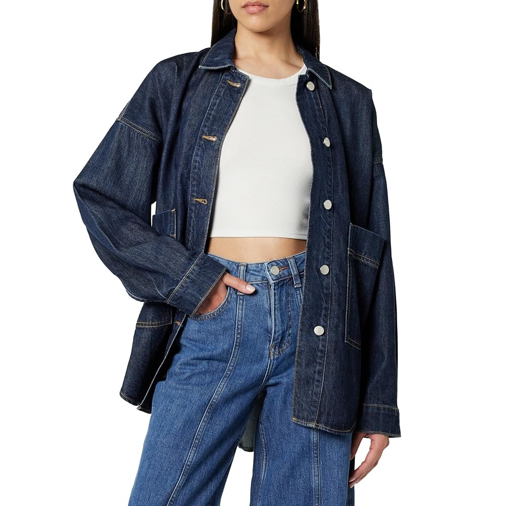 The Drop Women's Pilar Long Denim Shirt Jacket | Amazon (US)
