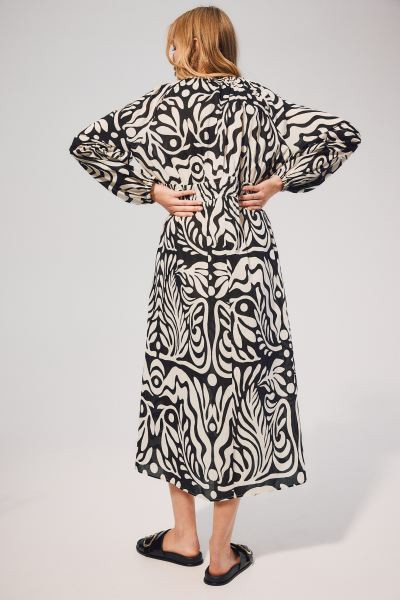 Balloon-sleeved Cotton Dress | H&M (US + CA)