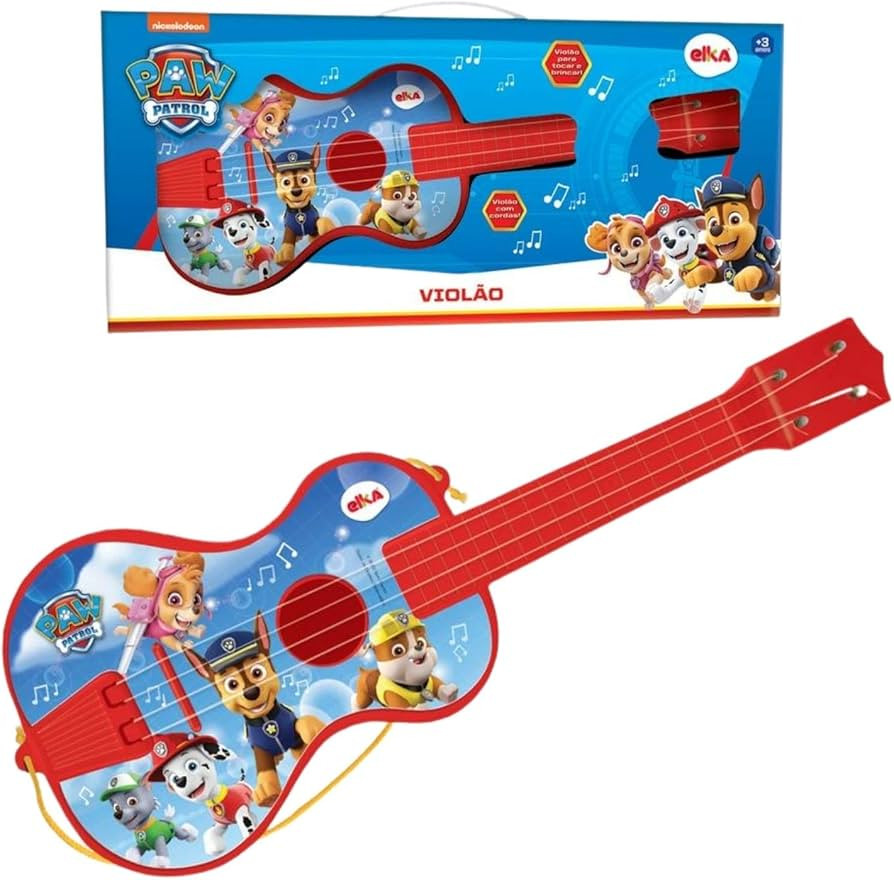 Violão Patrulha Canina, Elka, 4 cordas, Vermelho | Amazon (BR)