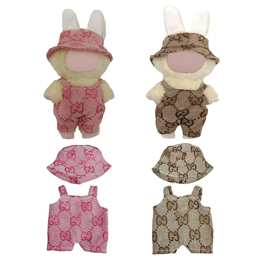 17cm Doll Clothes - 2PCS Doll Clothes and Hats，6.7 Inches Cute Doll Clothes- Adorable Pink & Br... | Amazon (US)
