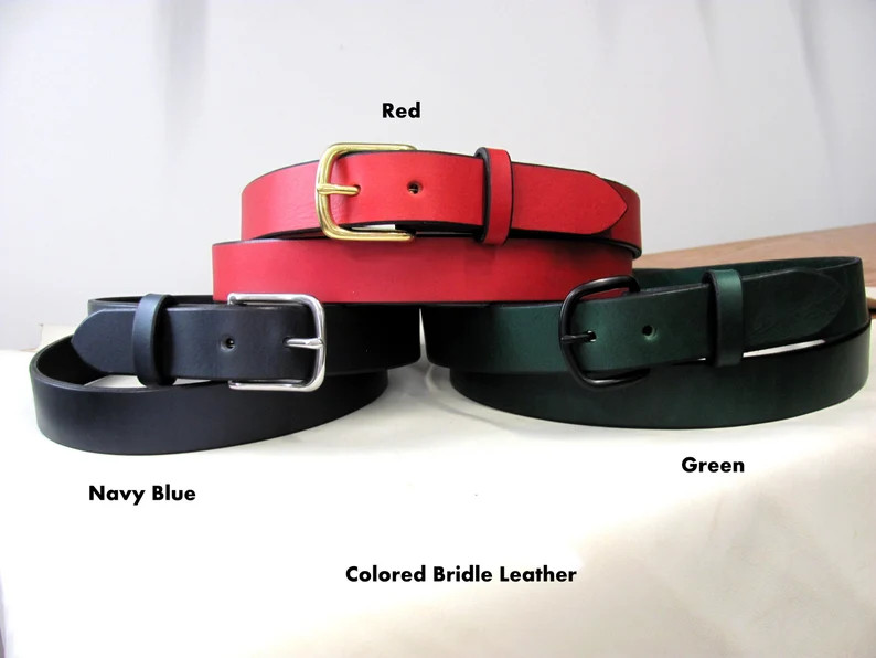Skinny / Narrow Leather Belts - 3/4" Wide - Various Colors Available - Etsy | Etsy (US)