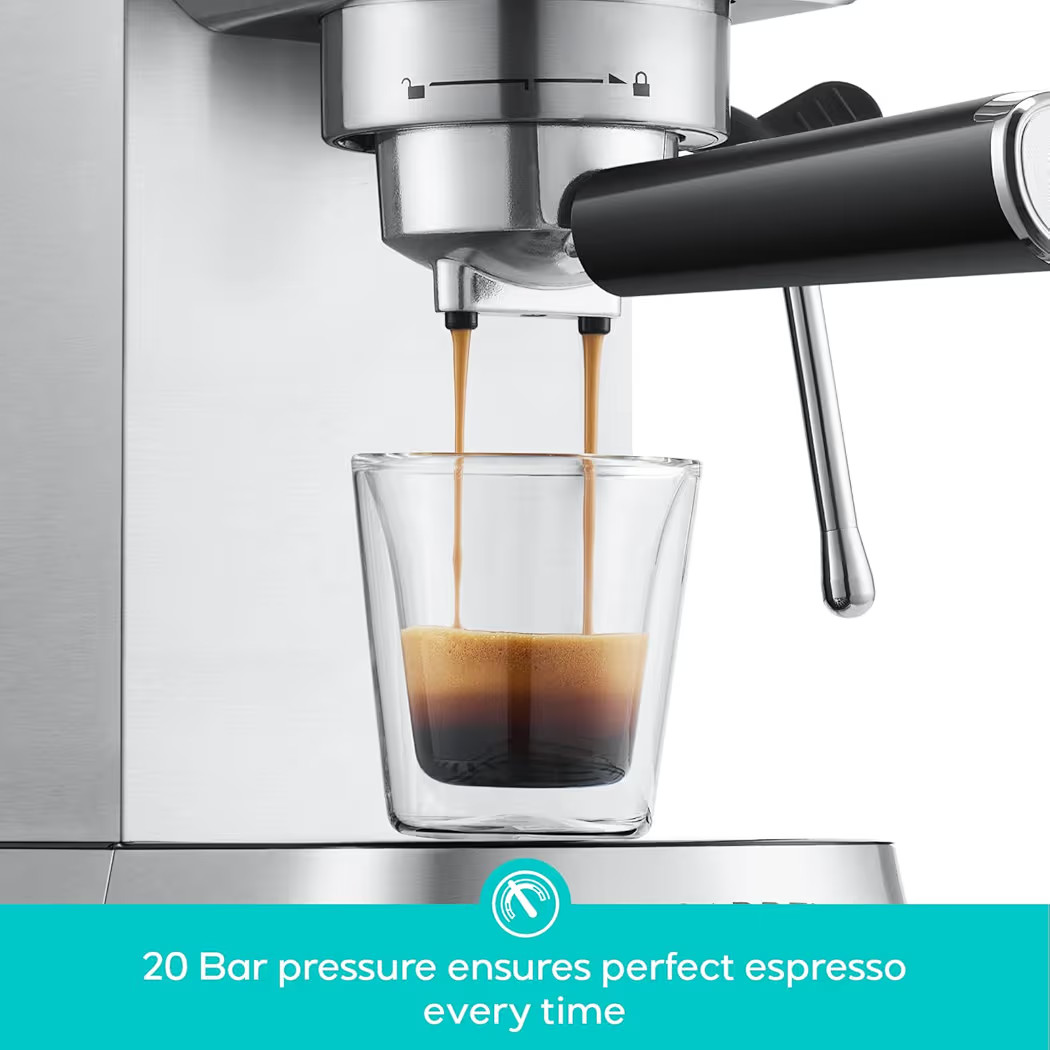 CASABREWS CM5418 Espresso Machine 20 Bar, Compact Espresso Maker with Steam Milk Frother, Stainle... | Amazon (US)