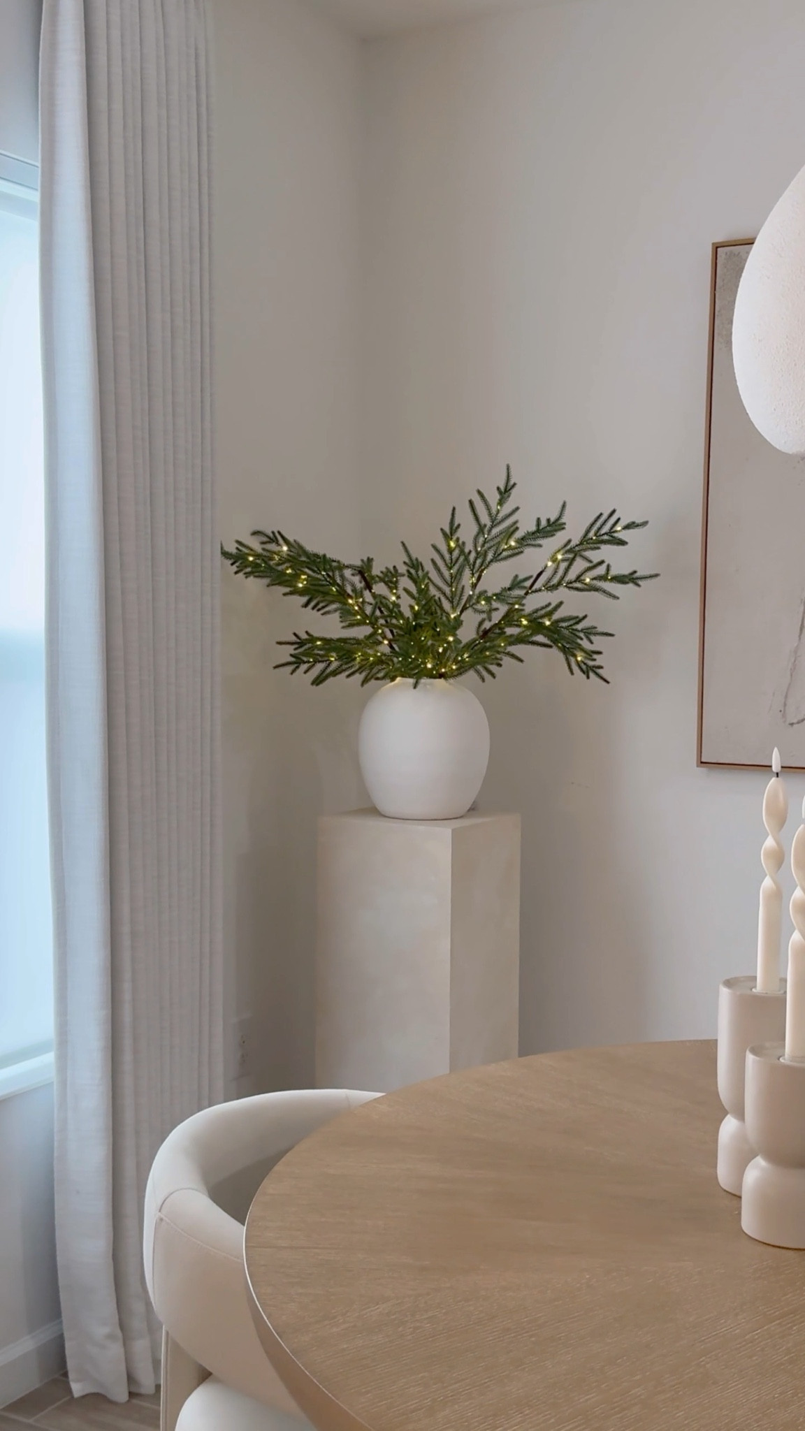 Xmas pine branches with lights✨