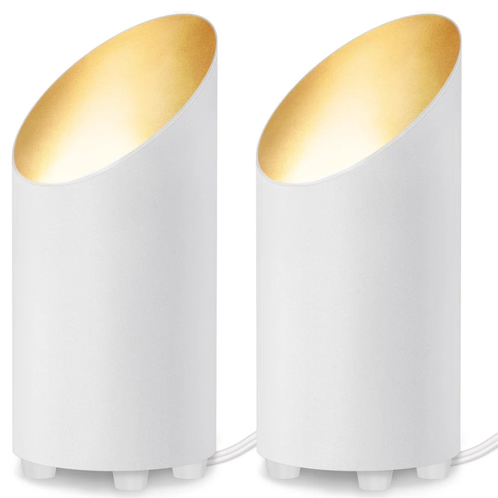 2 Pack Indoor Floor Can Uplight, 2700K GU10 Bulb Accent Spotlight with Foot Switch, UL Listed | Wayfair North America